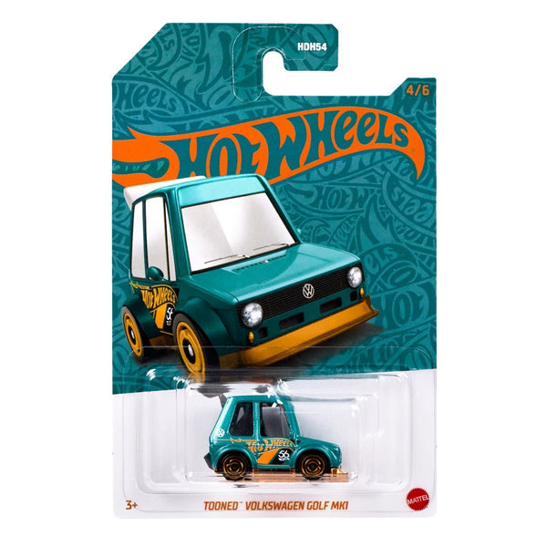 Hot Wheels - Tooned Volkswagen Golk MK1 - 2024 56th Anniversary Pearl & Chrome Series (Mix B) - Top CollectiblesDiecastHot Wheels