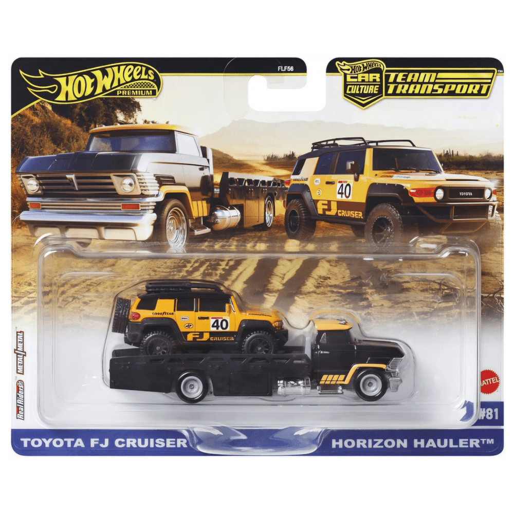 Hot Wheels - Toyota FJ Cruiser &amp; Horizon Hauler - 2025 Team Transport Series - Top CollectiblesDiecastHot Wheels