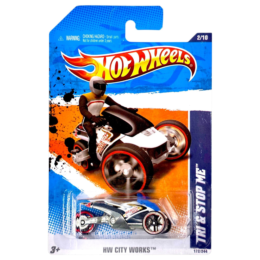 Hot Wheels - Tri & Stop Me - 2011 *Card Variation* - Top CollectiblesDiecastHot Wheels