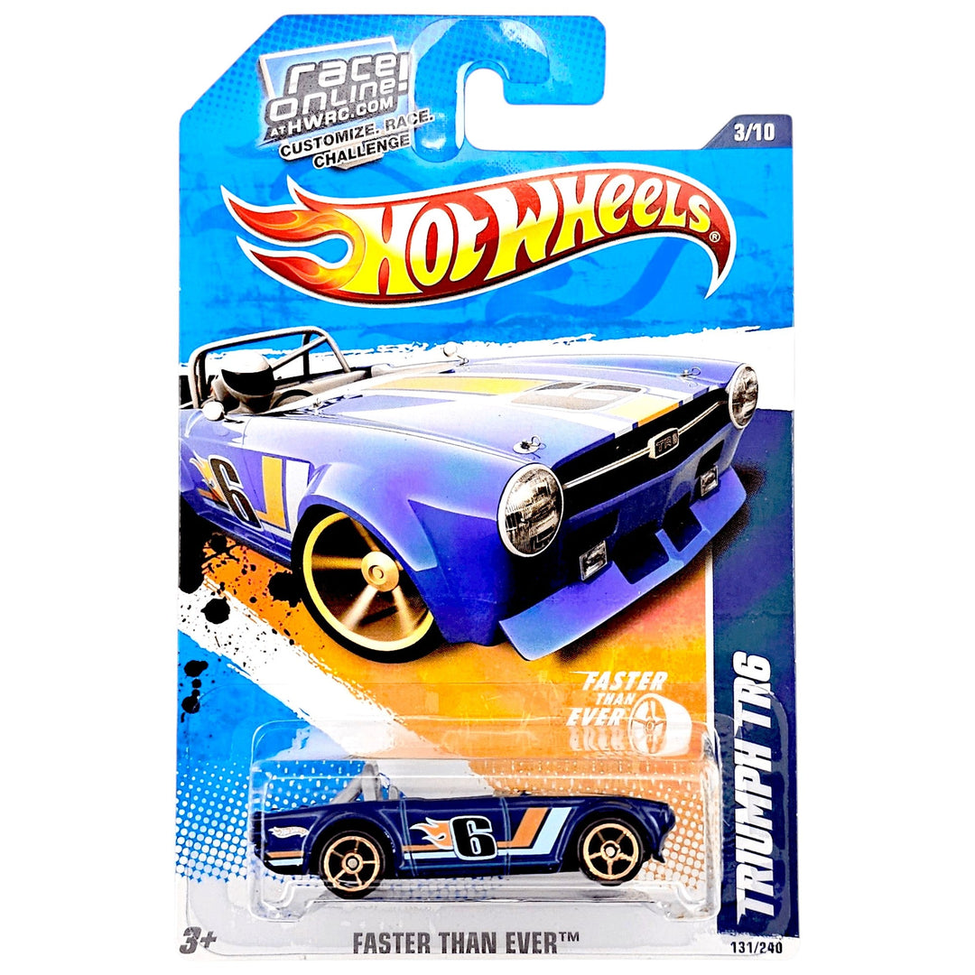 Hot Wheels - Triumph TR6 - 2010 *Race Online Card Variation* - Top CollectiblesDiecastHot Wheels