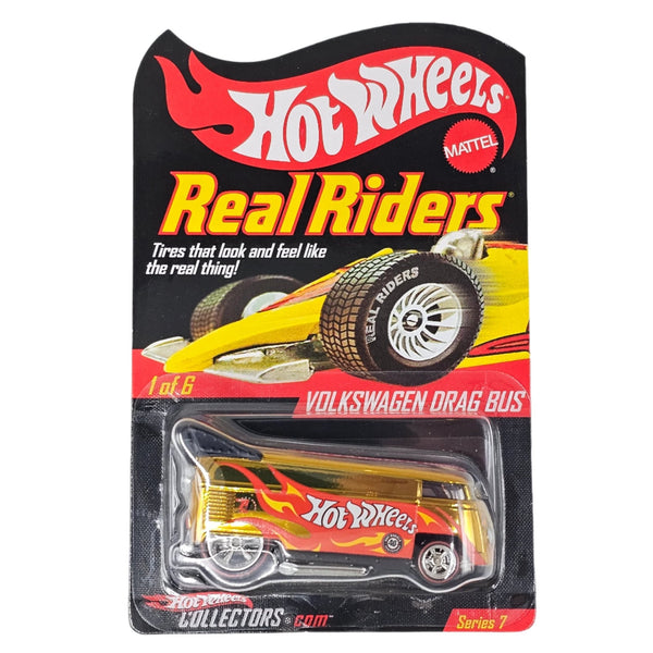 Hot Wheels - Volkswagen Drag Bus - 2008 Real Riders Series *Red Line Club Exclusive* - Low Number - Top CollectiblesDiecastHot Wheels