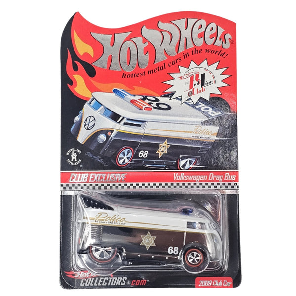 Hot Wheels - Volkswagen Drag Bus w/ Button - 2009 Club Car *Red Line Club Exclusive* - Top CollectiblesDiecastHot Wheels