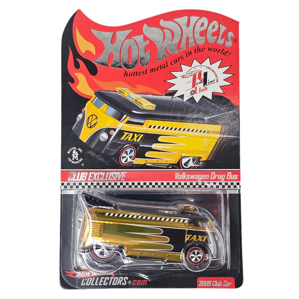 Hot Wheels - Volkswagen Drag Bus w/ Button - 2009 Club Car *Red Line Club Exclusive* - Top CollectiblesDiecastHot Wheels