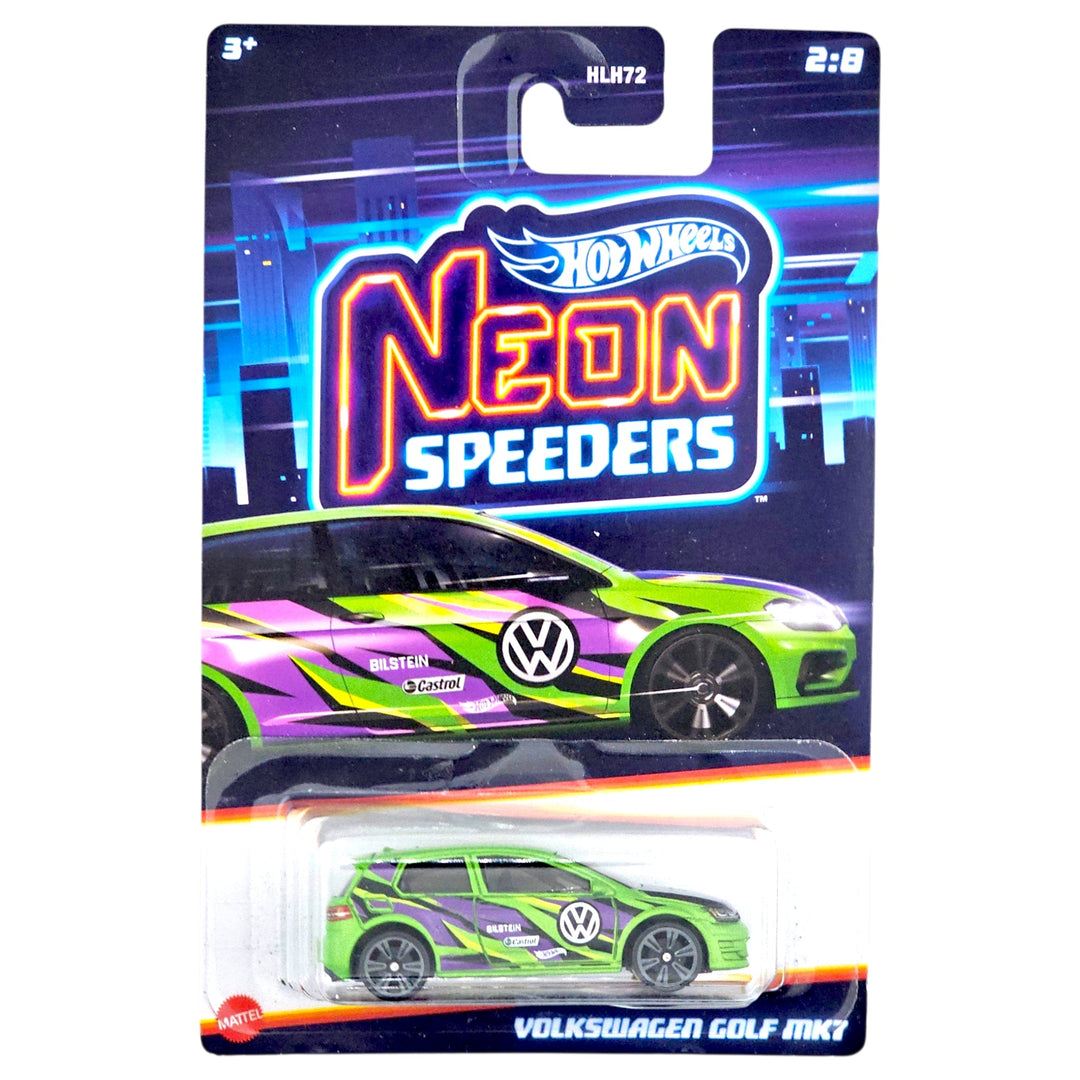 Hot Wheels - Volkswagen Golf MK7 - 2023 Neon Speeders Series - Top CollectiblesDiecastHot Wheels