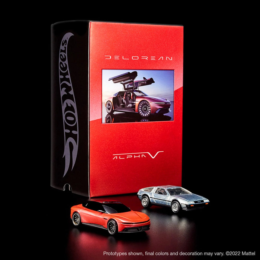 Hot Wheels x DeLorean - DMC - 12 &amp; Alpha5 Collector Set - 2023 *Red Line Club Exclusive* - Top CollectiblesDiecastHot Wheels