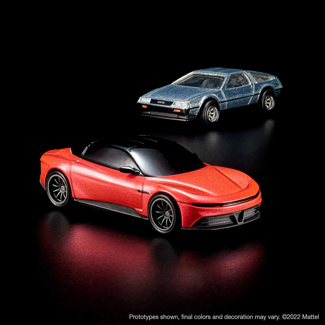 Hot Wheels x DeLorean - DMC - 12 &amp; Alpha5 Collector Set - 2023 *Red Line Club Exclusive* - Top CollectiblesDiecastHot Wheels