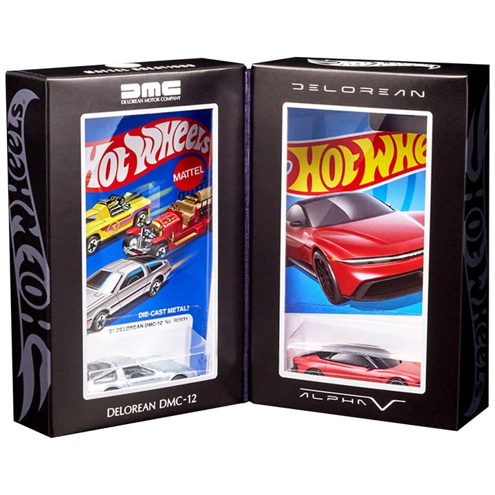 Hot Wheels x DeLorean - DMC - 12 &amp; Alpha5 Collector Set - 2023 *Red Line Club Exclusive* - Top CollectiblesDiecastHot Wheels