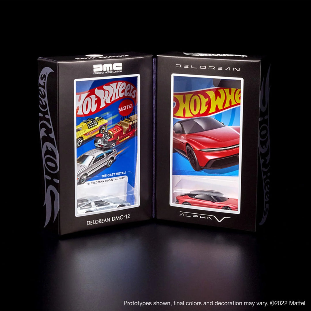 Hot Wheels x DeLorean - DMC - 12 &amp; Alpha5 Collector Set - 2023 *Red Line Club Exclusive* - Top CollectiblesDiecastHot Wheels