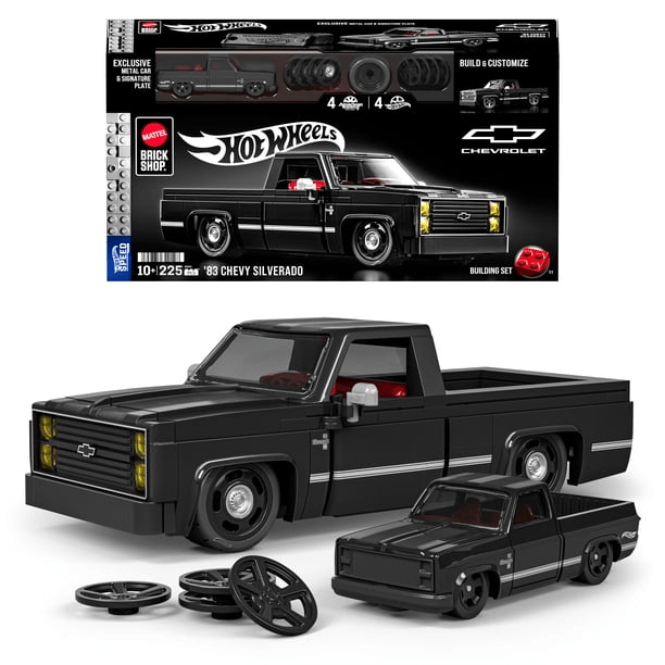 Hot Wheels x Mattel Brick Shop - ’83 Chevy Silverado - Black - Top CollectiblesDiecastHot Wheels