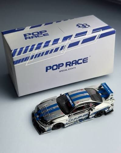Pop Race - LB Super Silhouette S15 Silvia - Silver Chrome *Canadian Diecast Expo 2026 Exclusive*