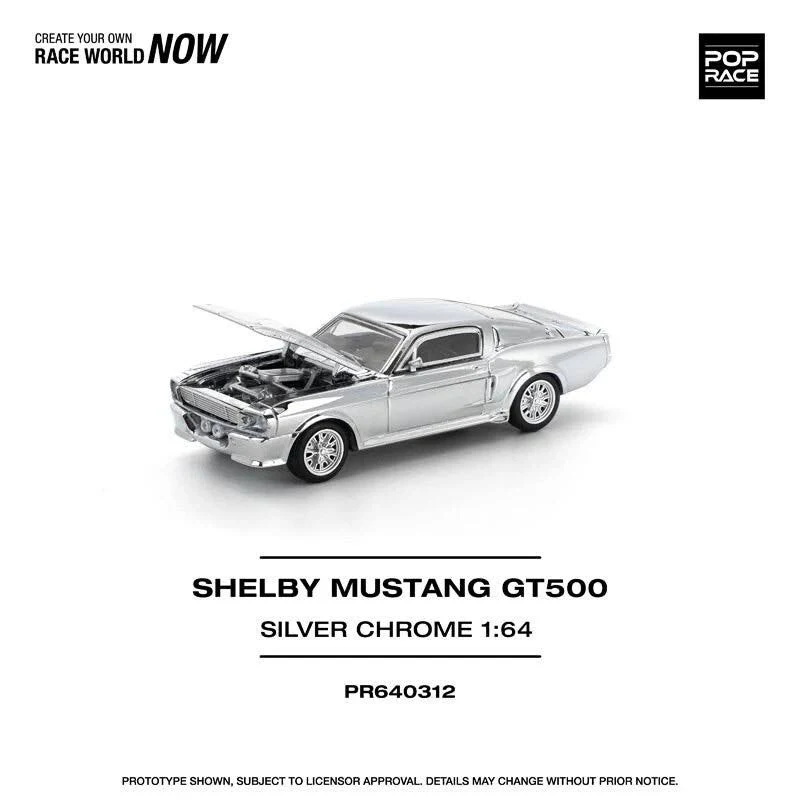 Pop Race - Shelby Mustang GT500 - Silver Chrome