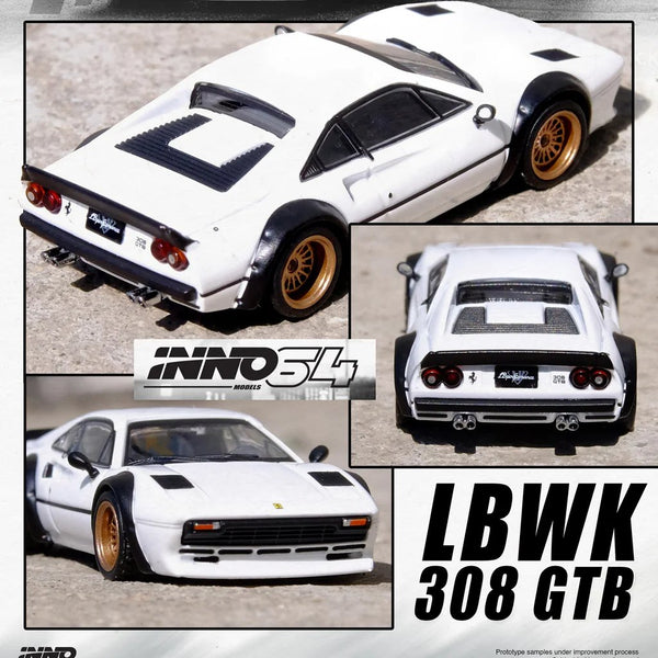 INNO64 - Ferrari 308 GTB Liberty Walk - White *Pre - Order* - Top CollectiblesDiecastINNO64