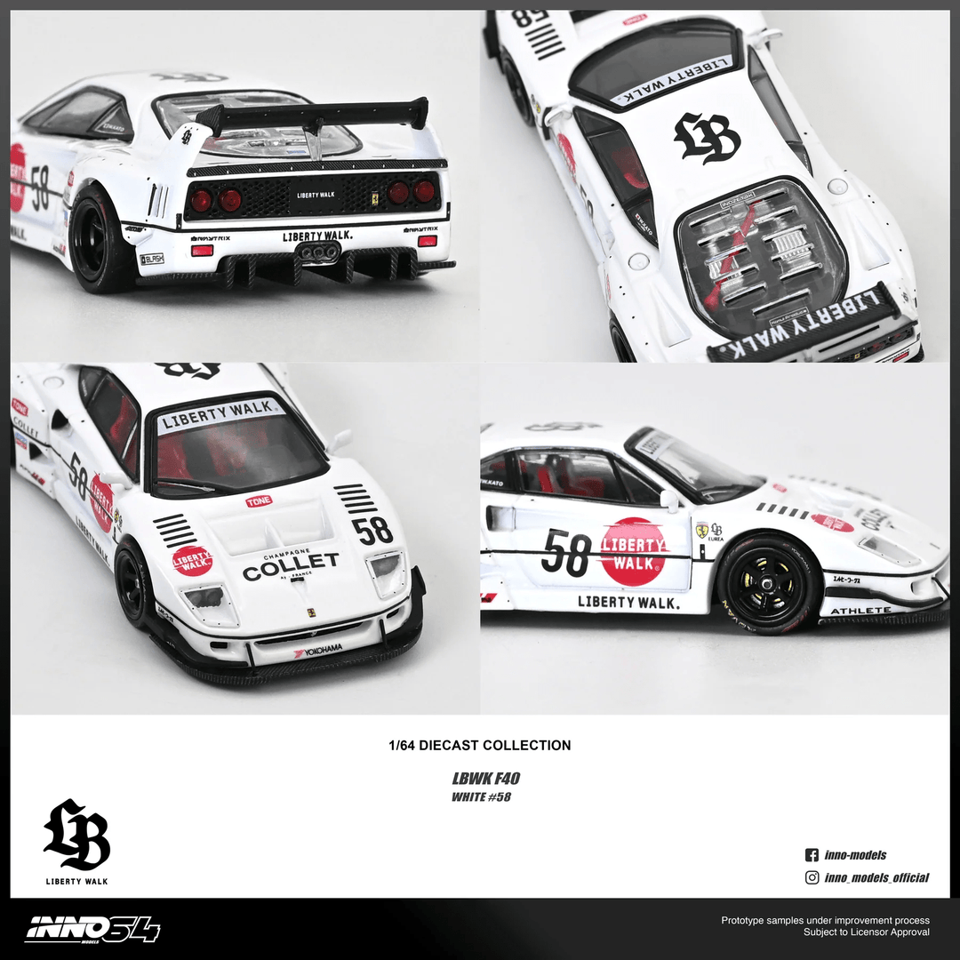 INNO64 LBWK F40 Collet 1/64 チェイスカー INNO64 - LBWK F40 Collet - Liberty Walk *Sealed, Possibility of a