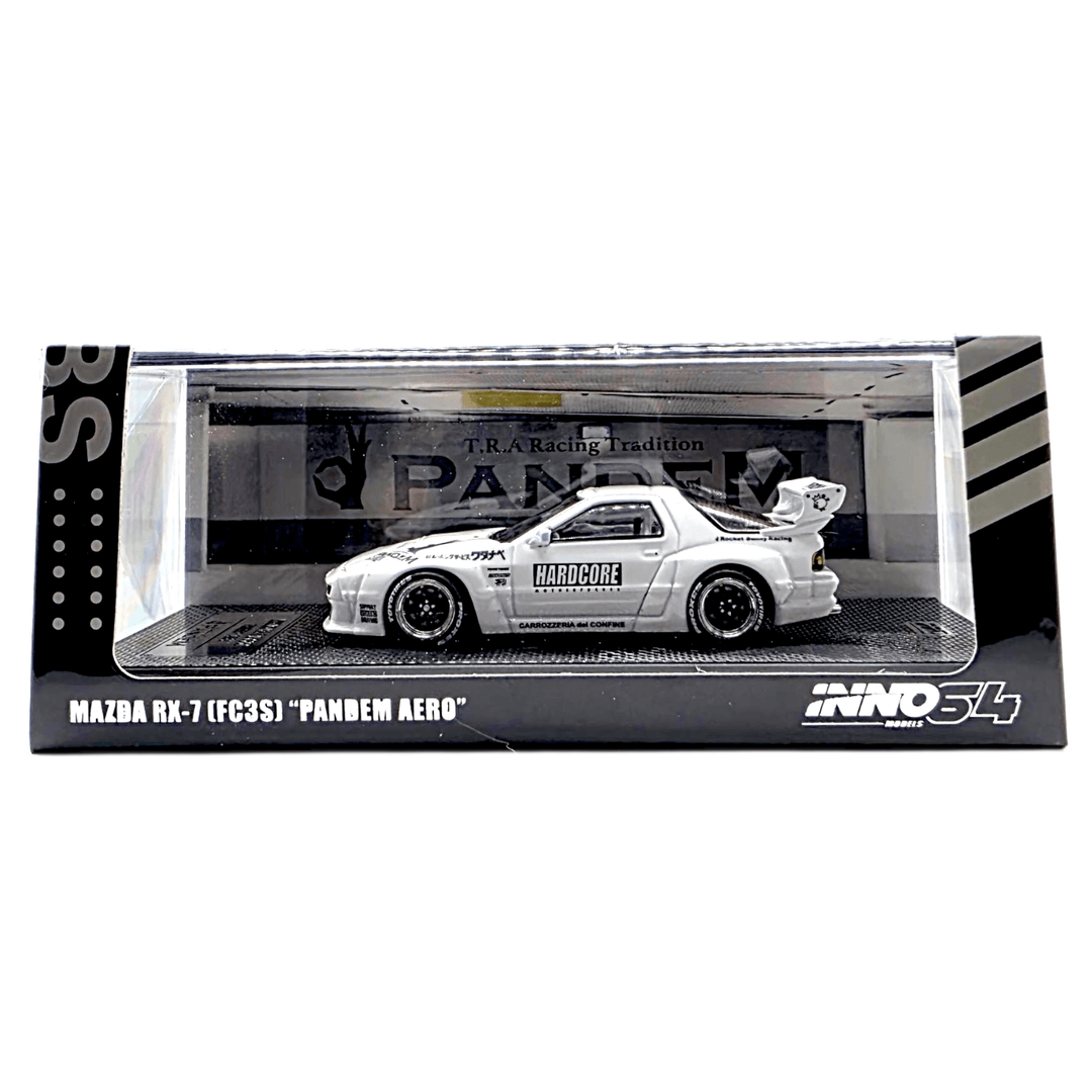 INNO64 - Mazda RX7 (FC3S) "PANDEM AERO" Widebody Kit - White - Top CollectiblesDiecastINNO64