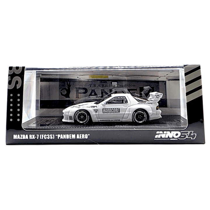 INNO64 - Mazda RX7 (FC3S) "PANDEM AERO" Widebody Kit - White - Top CollectiblesDiecastINNO64