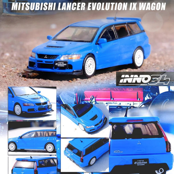 INNO64 - Mitsubishi Lancer Evolution IX Wagon - Blue - Top CollectiblesDiecastINNO64