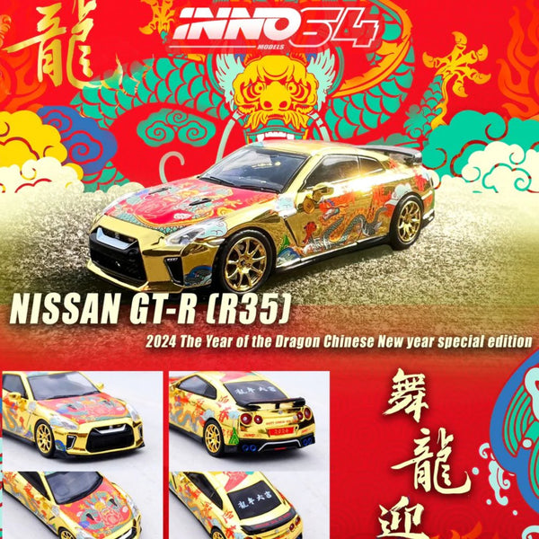 INNO64 - Nissan GT - R (R35) - 2024 The Year of The Dragon Chinese New Year Special Edition - Top CollectiblesDiecastTarmac Works