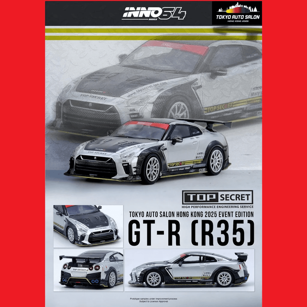 INNO64 - Nissan GT - R (R35) & Skyline GT - R BCNR33 Top Secret 2 - Car Set *Tokyo Auto Salon Hong Kong 2025 Exclusive Models* - Top CollectiblesDiecastINNO64