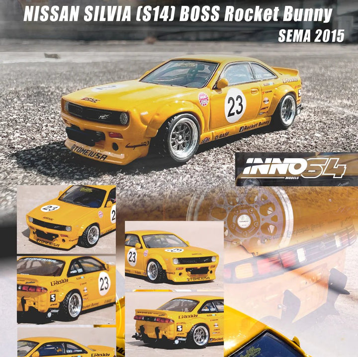 INNO64 - Nissan Silvia (S14) Boss "Rocket Bunny" Sema 2015 - Top CollectiblesDiecastINNO64