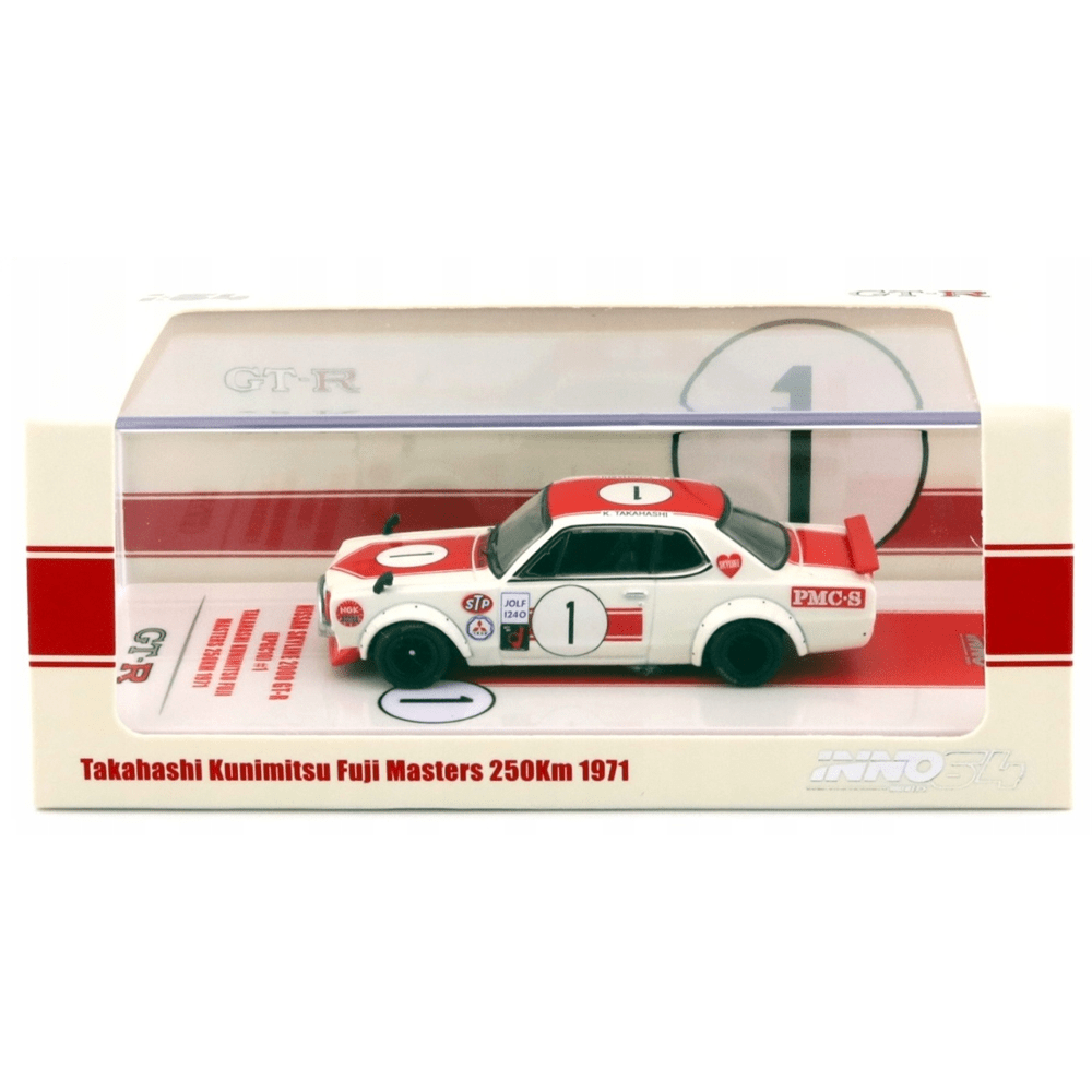 INNO64 - Nissan Skyline 2000 GT - R KPGC10 1 - Takahashi Kunimitsu Fuji Masters 250KM 1971 - Top CollectiblesDiecastINNO64