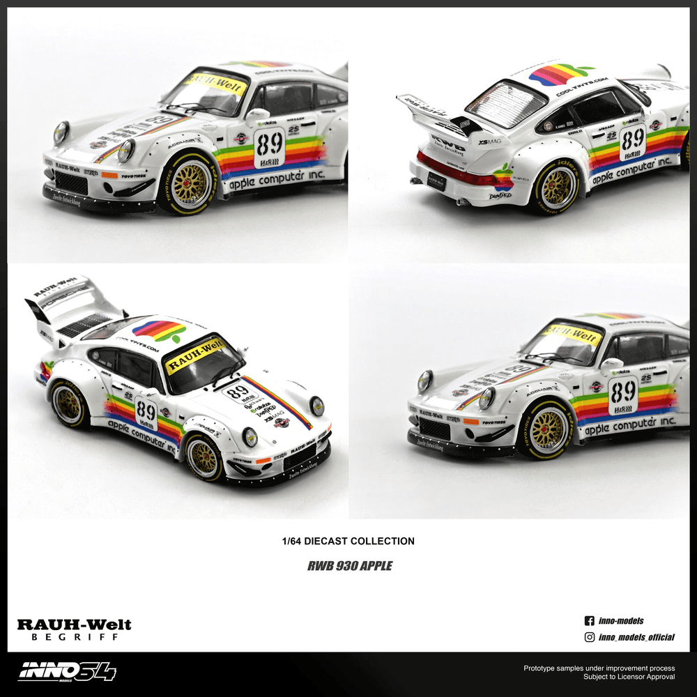 INNO64 - RWB 930 89 "Apple Livery" - Top CollectiblesDiecastINNO64