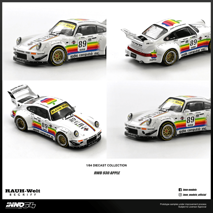 INNO64 - RWB 930 89 "Apple Livery" - Top CollectiblesDiecastINNO64