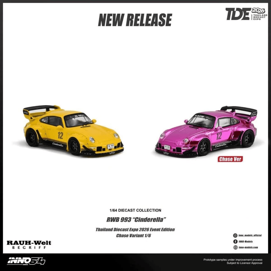 INNO64 - RWB 993 "Cinderella" - *Thailand Diecast Expo 2026 Exclusive* - *Sealed, Possibility of a Chase Car* - Top CollectiblesDiecastINNO64
