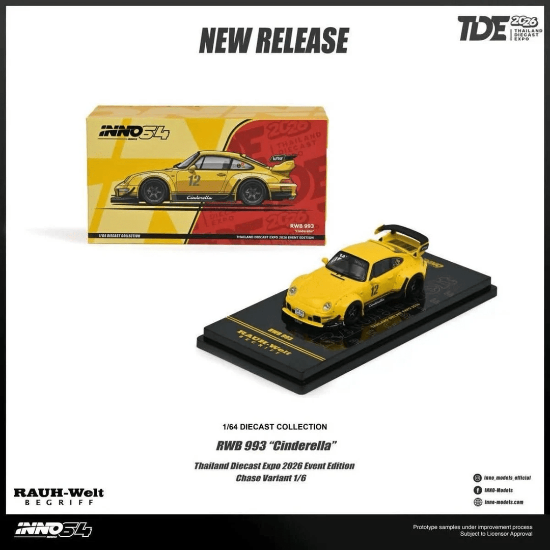 INNO64 - RWB 993 "Cinderella" - *Thailand Diecast Expo 2026 Exclusive* - *Sealed, Possibility of a Chase Car* - Top CollectiblesDiecastINNO64