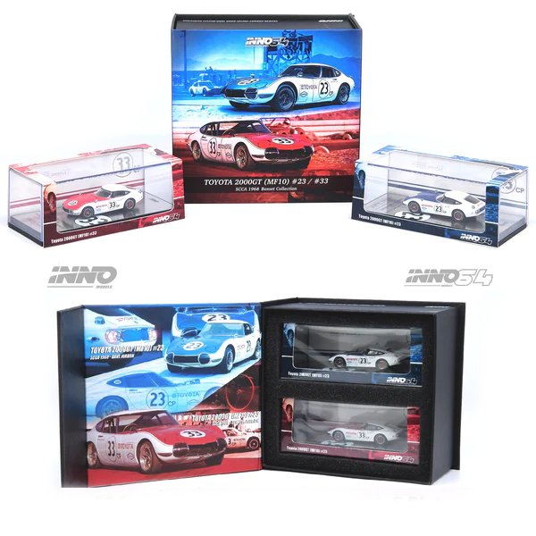 INNO64 - Toyota 2000GT (MF10) SCCA 1968 Box Set Collection - Top CollectiblesDiecastINNO64