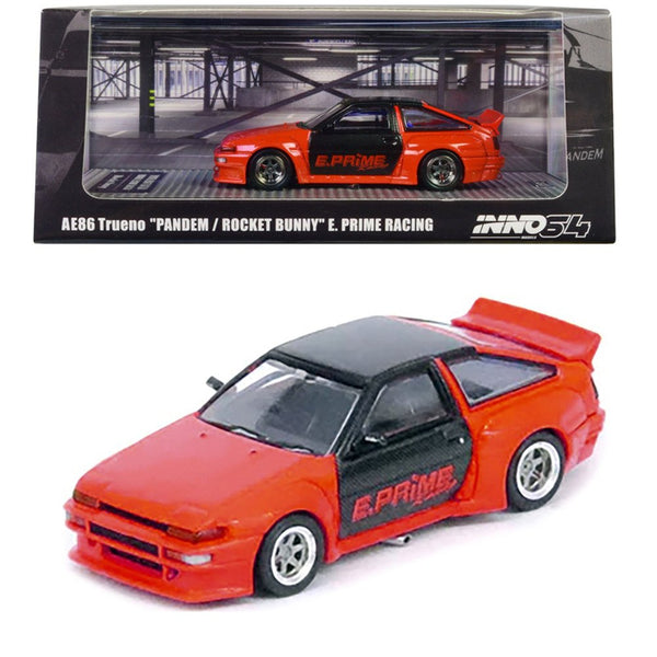 INNO64 - Toyota AE86 Trueno Pandem / Rocket Bunny - E. Prime Racing - Top CollectiblesDiecastINNO64