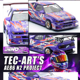 INNO64 - Toyota Sprinter Trueno AE86 N2 PROJECT By Tec - Art's - Purple - Top CollectiblesDiecastINNO64