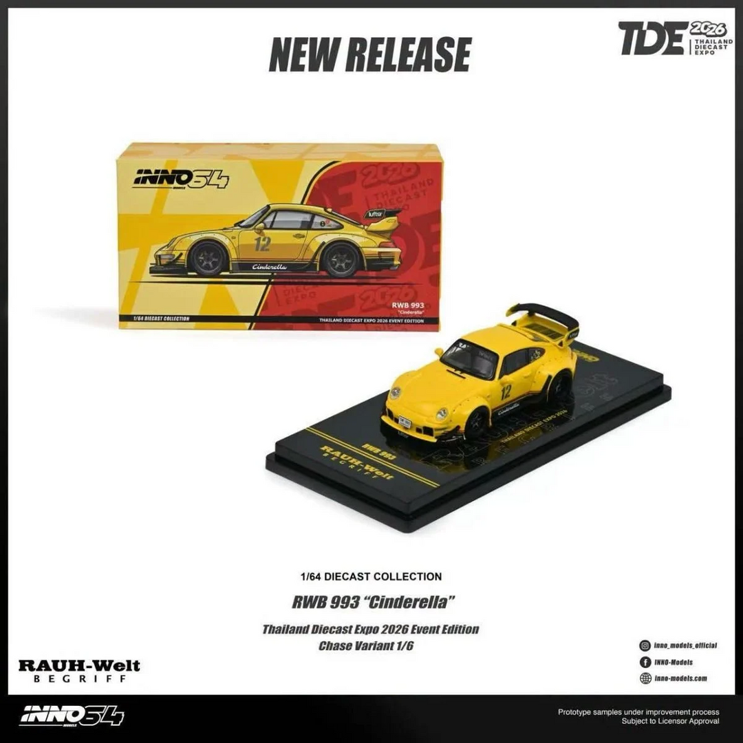 INNO64 - RWB 993 "Cinderella" - *Thailand Diecast Expo 2026 Exclusive* - *Sealed, Possibility of a Chase Car*