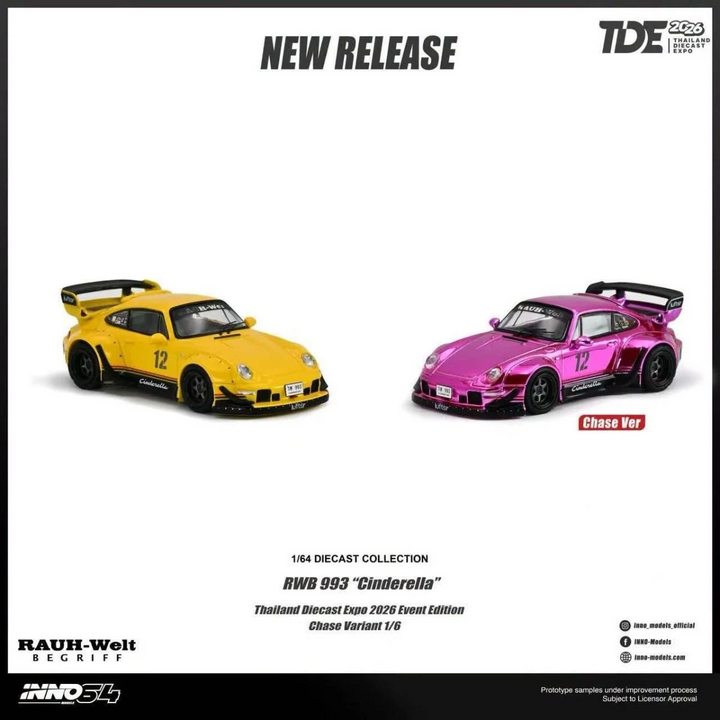 INNO64 - RWB 993 "Cinderella" - *Thailand Diecast Expo 2026 Exclusive* - *Sealed, Possibility of a Chase Car*