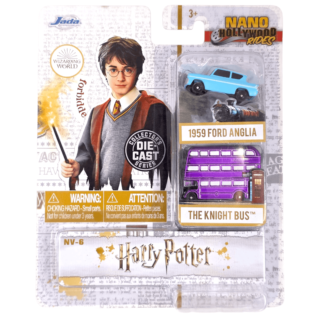 Jada Toys - 1956 Ford Anglia &amp; The Knight Bus - 2022 Nano Hollywood Rides Series - Top CollectiblesDiecastJada Toys