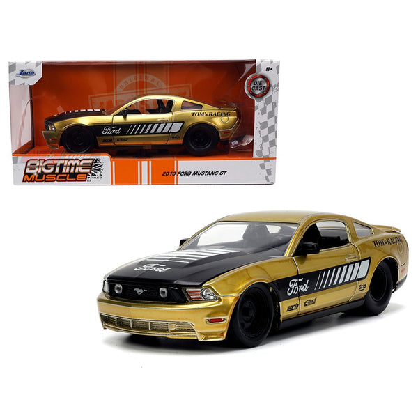 Jada Toys - 2010 Ford Mustang GT – Tom's Racing Gold - 2023 Bigtime Muscle Series *1/24 Scale* - Top CollectiblesDiecastJada Toys