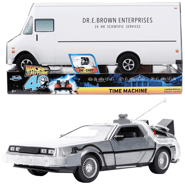 Jada Toys - Back to the Future Time Machine 40th Anniversary - Hollywood Rides Series *1/24 Scale* - Top CollectiblesDiecastJada Toys