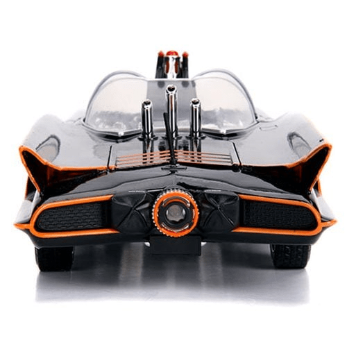 Jada Toys - Batman 1966 TV Series Batmobile with Lights &amp; 3 - Inch Batman and Robin Figures - Hollywood Rides Series *1/18 Scale* - Top CollectiblesDiecastJada Toys