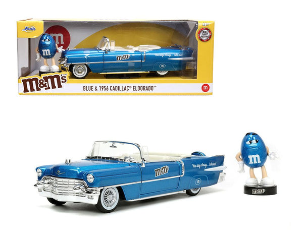 Jada Toys - Blue & 1956 Cadillac Eldorado - 2022 M&M's Series *1/24 Scale* - Top CollectiblesDiecastJada Toys