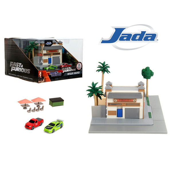 Jada Toys - Fast & Furious Dom Toretto’s Market & Cafe Scene Diorama - 2024 Nano Scene Series - Top CollectiblesDiecastJada Toys