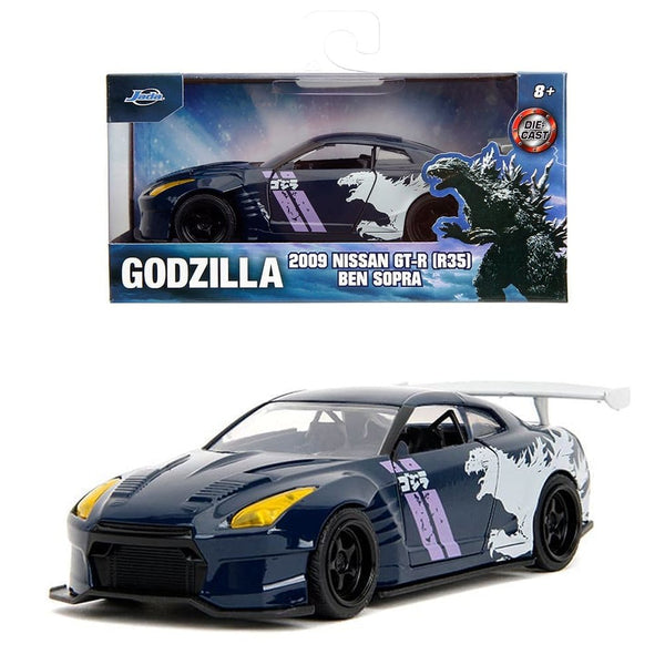 Jada Toys - Godzilla 2009 Nissan GT - R (R35) Ben Sopra - 2024 Hollywood Rides Series *1/32 Scale* - Top CollectiblesDiecastJada Toys