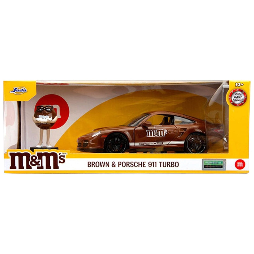 Jada Toys - M&M's Porsche 911 Turbo & Brown Figure *1/24 Scale* - Top CollectiblesDiecastJada Toys