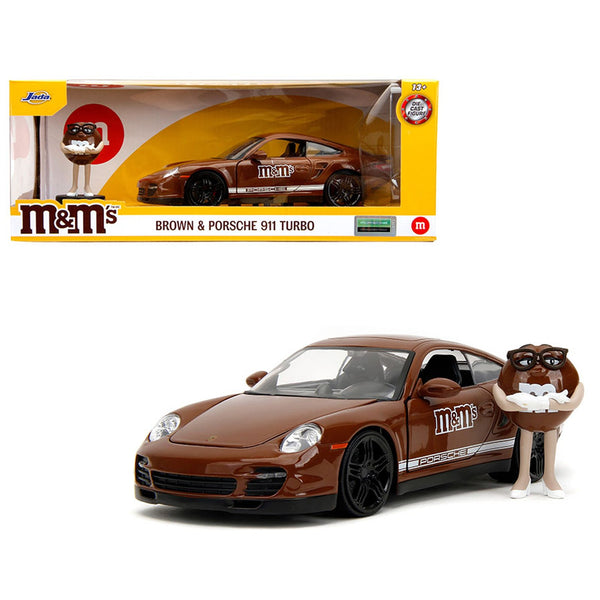 Jada Toys - M&M's Porsche 911 Turbo & Brown Figure *1/24 Scale* - Top CollectiblesDiecastJada Toys