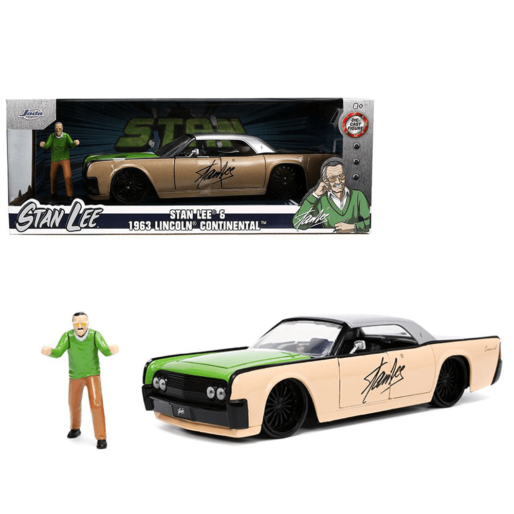 Jada Toys - Stan Lee &amp; 1963 Lincoln Continental - 2022 Marvel Series *1/24 Scale* - Top CollectiblesDiecastJada Toys