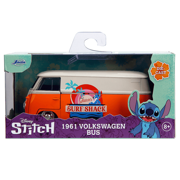 Jada Toys - Stitch 1961 Volkswagen Bus “Stitch’s Surf Shack” *1/32 Scale* - Top CollectiblesDiecastJada Toys