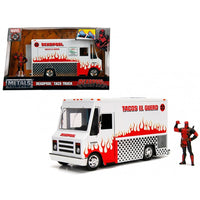 Jada Toys - Taco Truck with Deadpool Figure - 2024 Hollywood Rides Series *1/24 Scale* - Top CollectiblesDiecastJada Toys