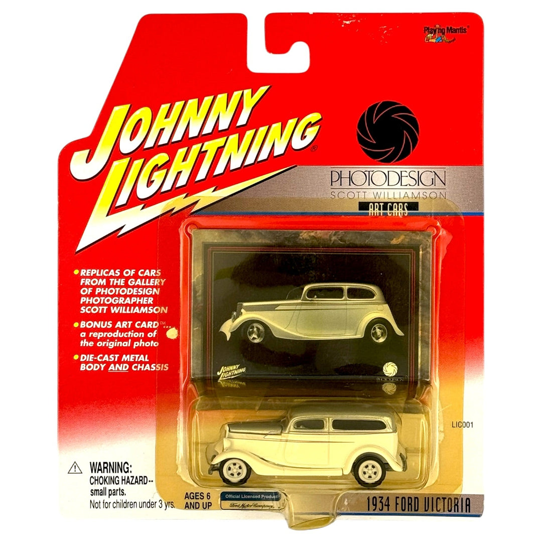 Johnny Lightning - 1934 Ford Victoria - 2001 Photodesign Series * White Lightning Chase* - Top CollectiblesDiecastJohnny Lightning