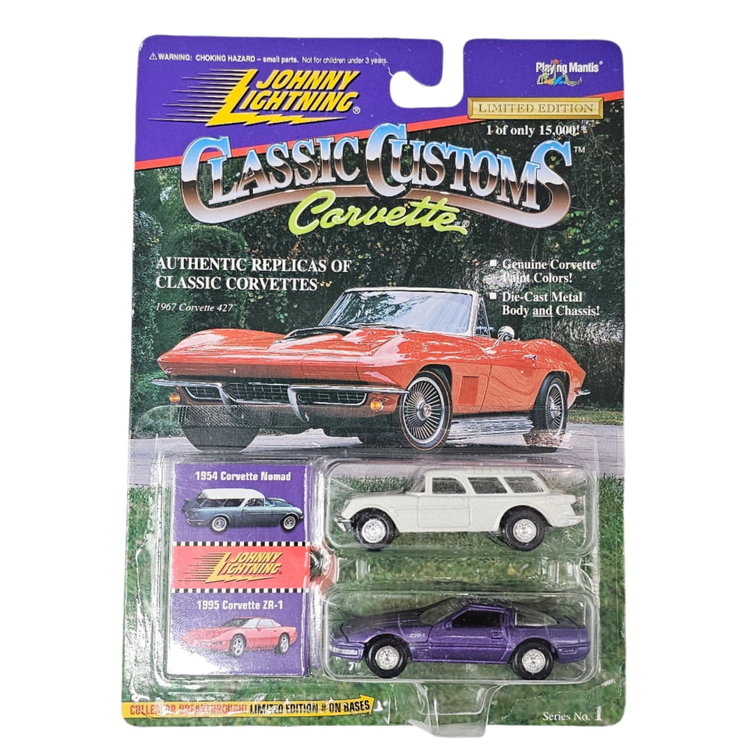 Johnny Lightning - 1954 Corvette Nomad &amp; 1995 Corvette ZR - 1 - 1996 Classic Customs Corvette - Top CollectiblesDiecastJohnny Lightning