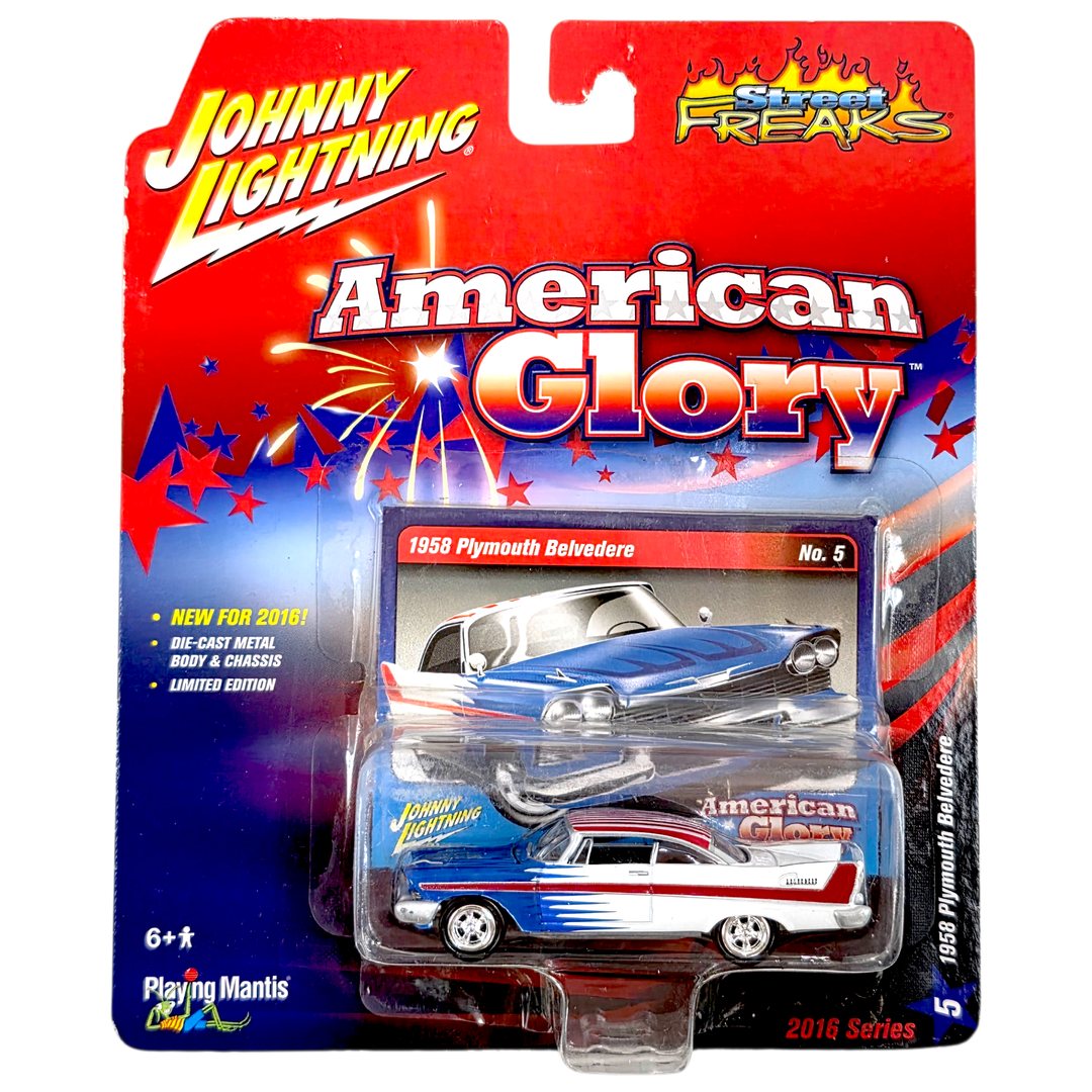 Johnny Lightning - 1958 Plymouth Belvedere - 2015 American Glory Series - Top CollectiblesDiecastJohnny Lightning