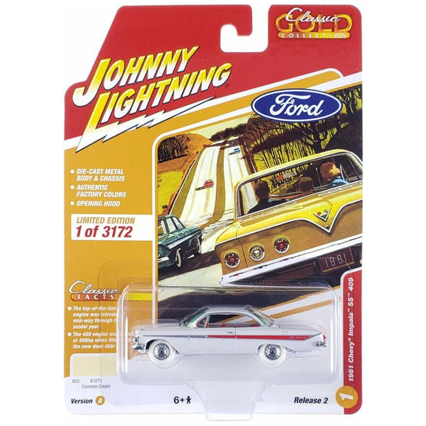 Johnny Lightning - 1961 Chevy Impala SS 409 - 2023 Classic Gold Collection Series *White Lightning Chase* - Top CollectiblesDiecastJohnny Lightning