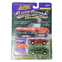 Johnny Lightning - 1962 Corvette Roadster & Corvette Indy - 1996 Classic Customs Corvette - Top CollectiblesDiecastJohnny Lightning